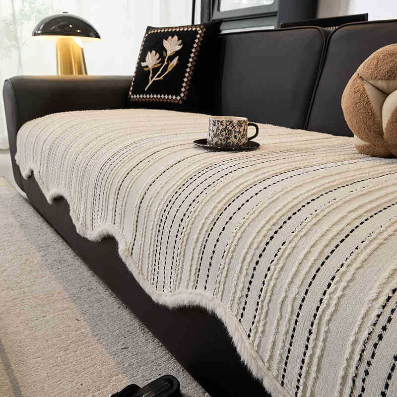 Special-Shaped Light Luxury High-End Sofa Cushion Autumn And Winter  New Non-Slip Straight-Row Sofa Special Seat Cushion Bu Chenier