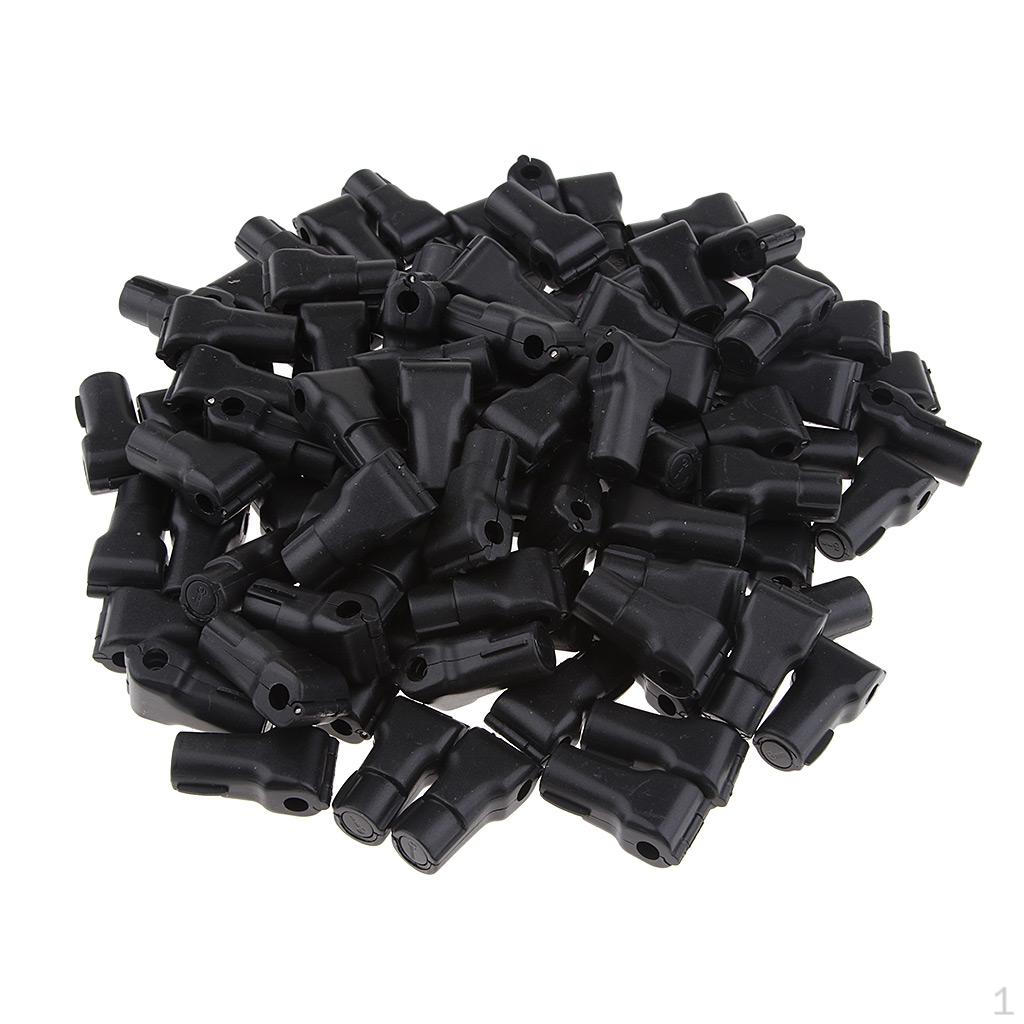 

100 Hook Lock Black 6 mm