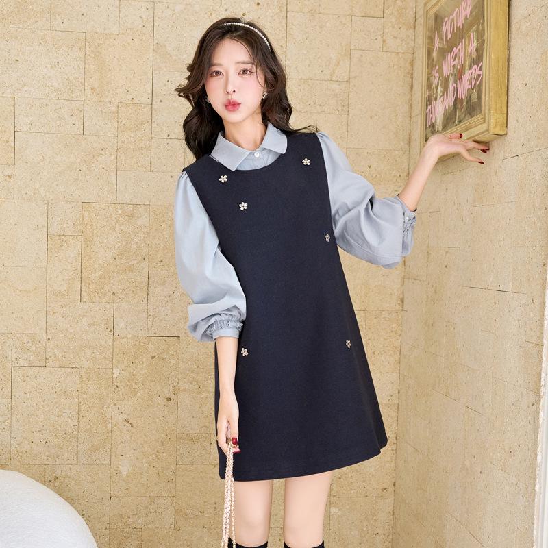 2025 Spring Slimming Vest Dress: Fashion-Forward Two-Piece with Fragrance Style, YJ8512