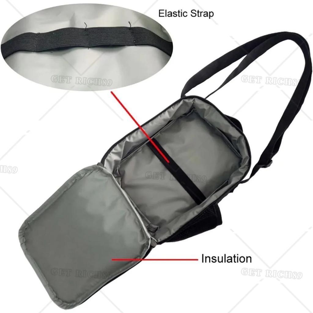 Geantă de prânz termoizolată Purple Dragon pentru băiat fată, mare, etanșă, tip tote, cu buzunare laterale și curea pentru serviciu