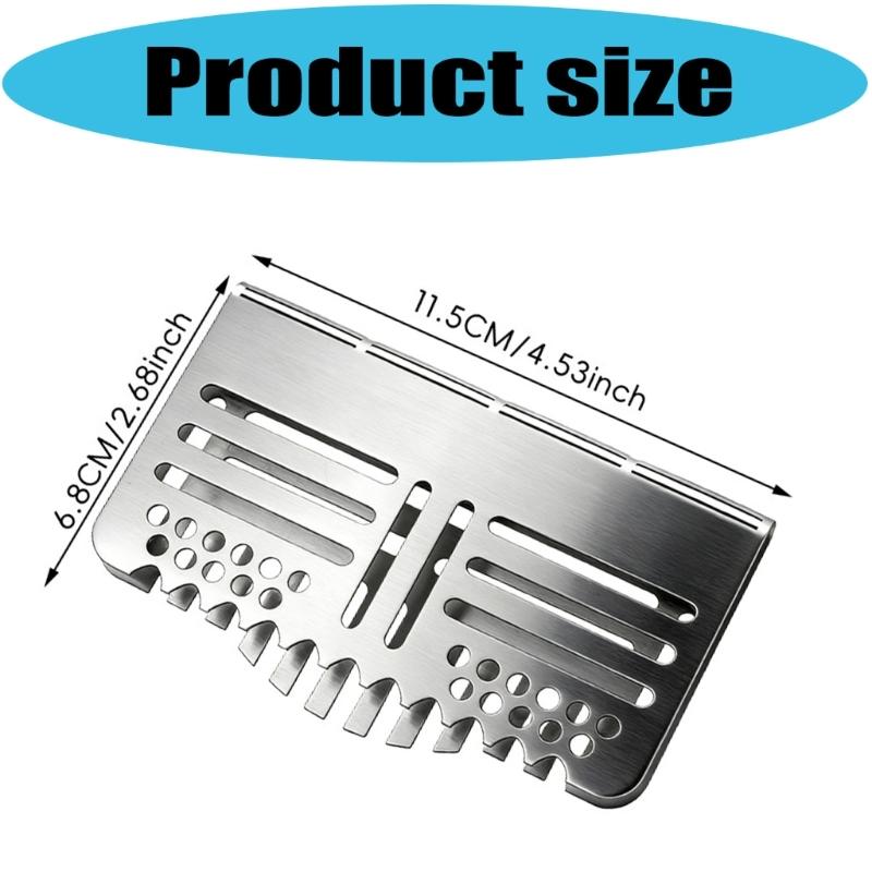 Griddle Accessories Stainless Steel Greases Gate Blocker Block Food from Falling into Rear Greases Trap Heat Resistant