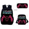 Just Shapes&Beats Kids Backpack Set 3-Piece for School Students Lightweight Ergonomic Large Capacity Fun Pattern