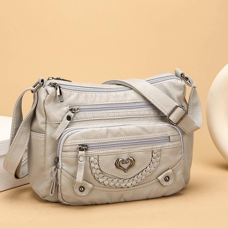 Modische Damen Umhängetasche, Große Kapazität Mehrere Taschen Schultertasche, Stylische Textur Tägliches Rucksack
