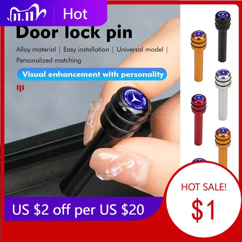 CFF1 2/4pcs Car Door Lock Pin Security Pull Insurance Accessories For Benz AMG A C E S G Class W201 W210 W108 W204 W205 W203