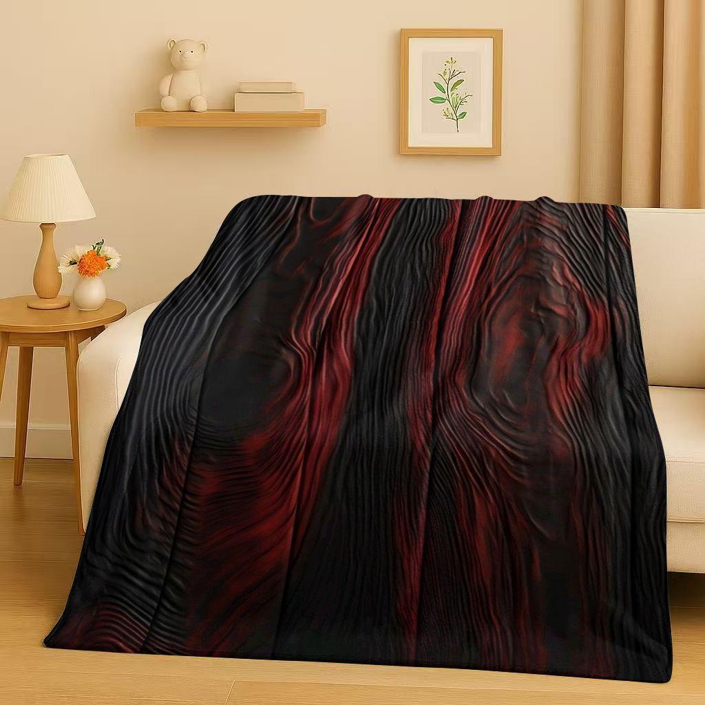 HD Retro Wood Grain Tree Growth Ring Brown Gray Flannel Blanket,Ultra Soft Plush Throw for Home Bedroom Bed Sofa Cover Gift Kid