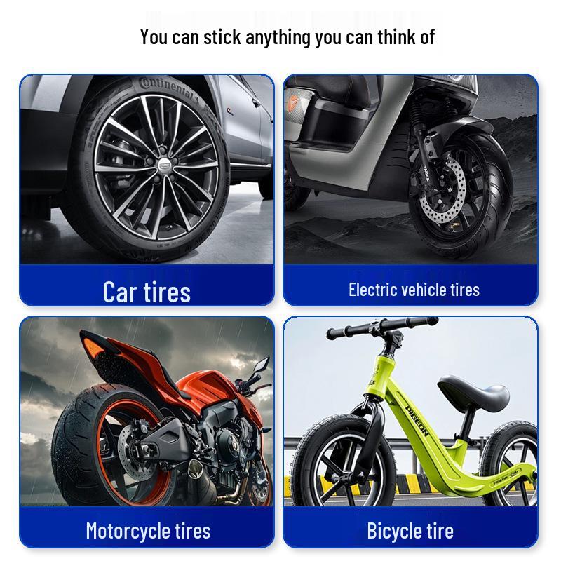 Flexibilní rychleschnoucí lepidlo na opravu pneumatik pro praskliny a poškození bočnice
