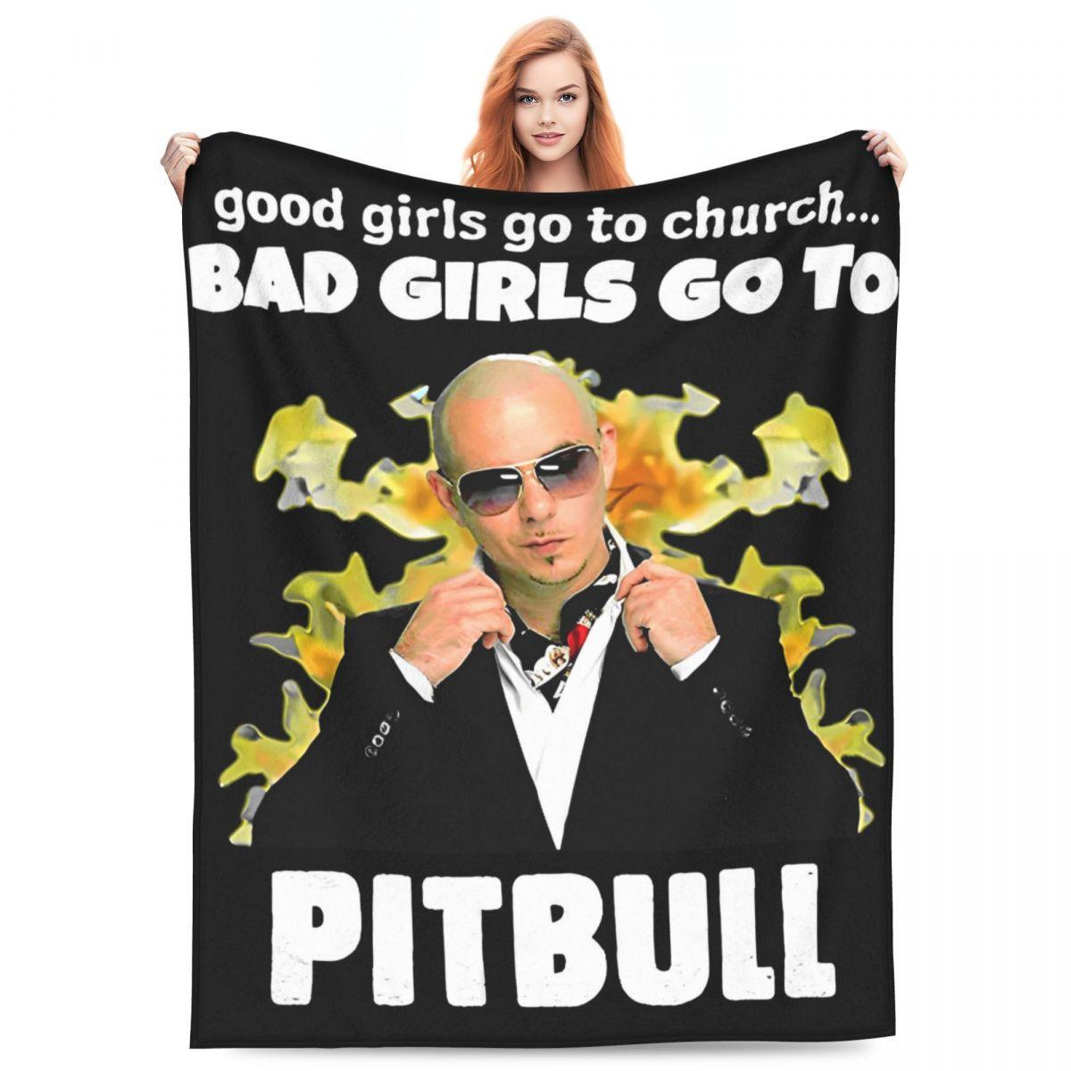 Хорошие девочки ходят в церковь, плохие девочки ходят на Pitbull Фланелевые одеяла Качество Мягкие Мистер. Плед для дивана и кровати, зимний, по всему миру 30x40in