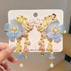 Mid-Autumn Hanfu Fairy Hair Clip - Women's & Children's Ancient Style Floral Tassel, Sweet Accessory for Girls