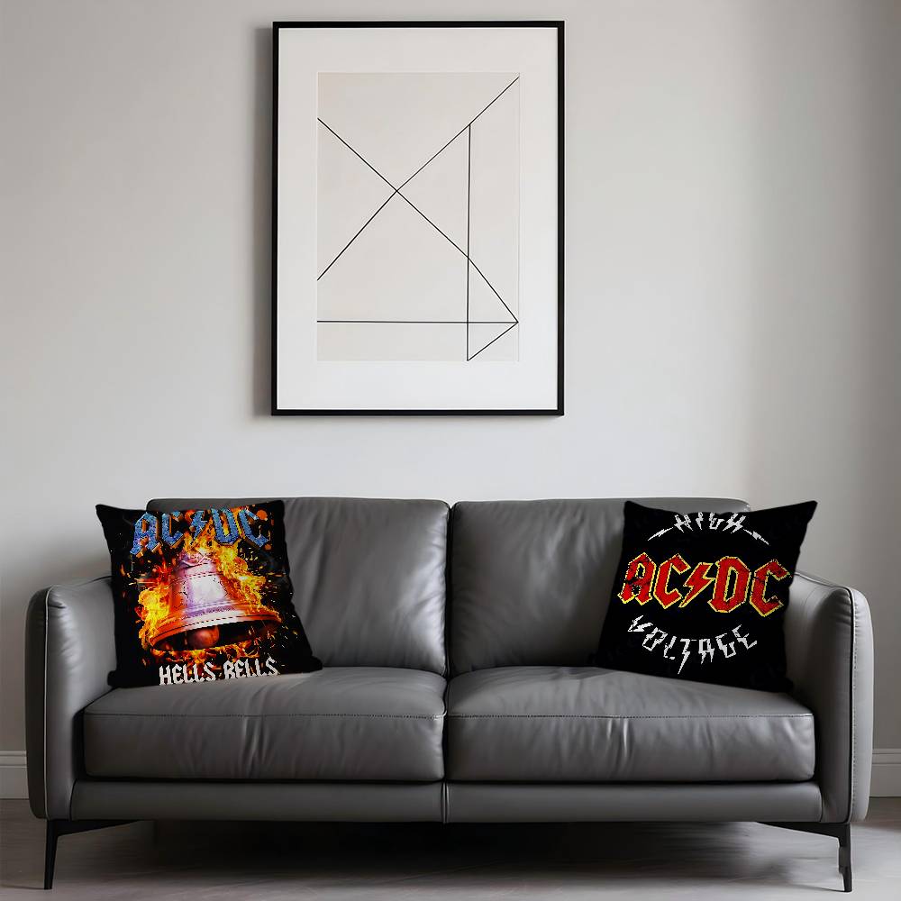 Music Art A-ACDC Pillow Gifts Home Office Furnishings Bedroom Sofa Car Cushion Cover Case 45x45cm