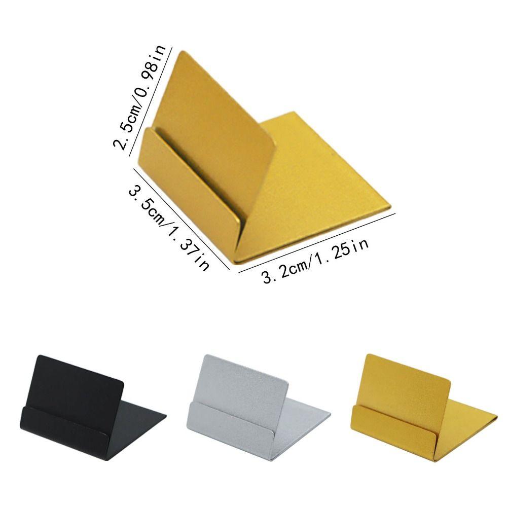 Gold Silver Name Card Holder L Shape Price Tag Clip Elegant Tabletop Card Holder  Event Decoration