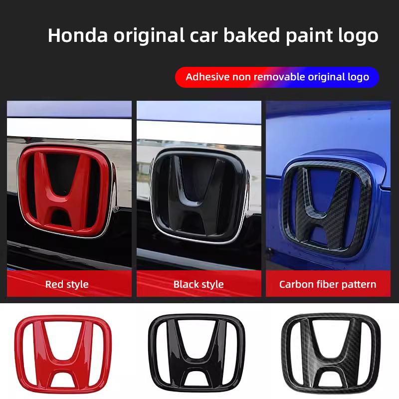 ABS Car Logo Auto Front Grille Emblem Trunk Sticker Accessories For Honda Civic Type-R Accord 8th 9th 9.5th 10th 11th Generation