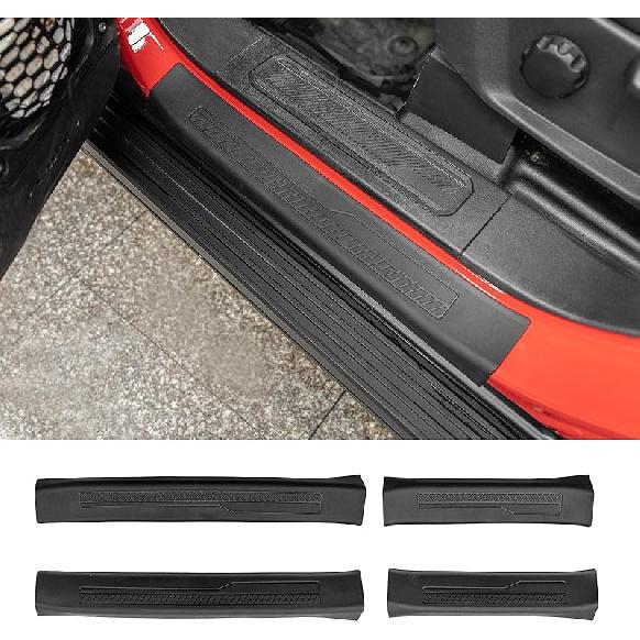 Door Sill Protector Compatible With -2025 Ford Bronco Door Step Protector Door Edge Step Guard Car Door Dust Shield Cover For 2024 Bronco 4 Door
