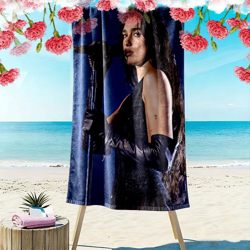 Asciugamano da Spiaggia Dua Lipa, Asciugamano Grande Morbido ad Asciugatura Rapida per Spiaggia Campeggio Nuoto