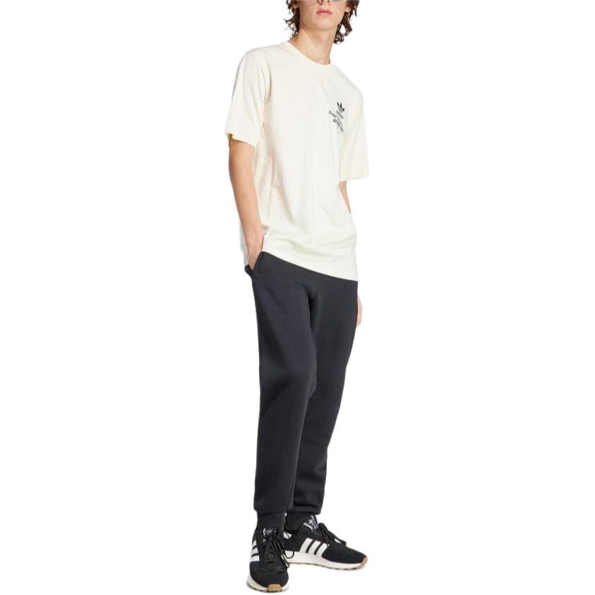 adidas Bt Short Sleeve T-Shirt Cream White Men Streetwear IS2902