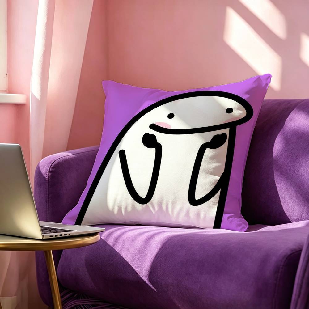 Cute Celular Flork Funny Pillow Case Square DoubleSided Sofa Cushion Cover Bedroom Bedside Pillow