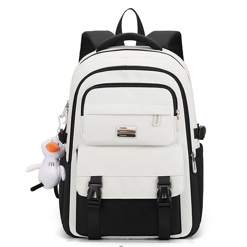 School bag Female primary school students grade 3 to 6 large-capacity backpack Strong and durable Middle school student contrasting color backpack