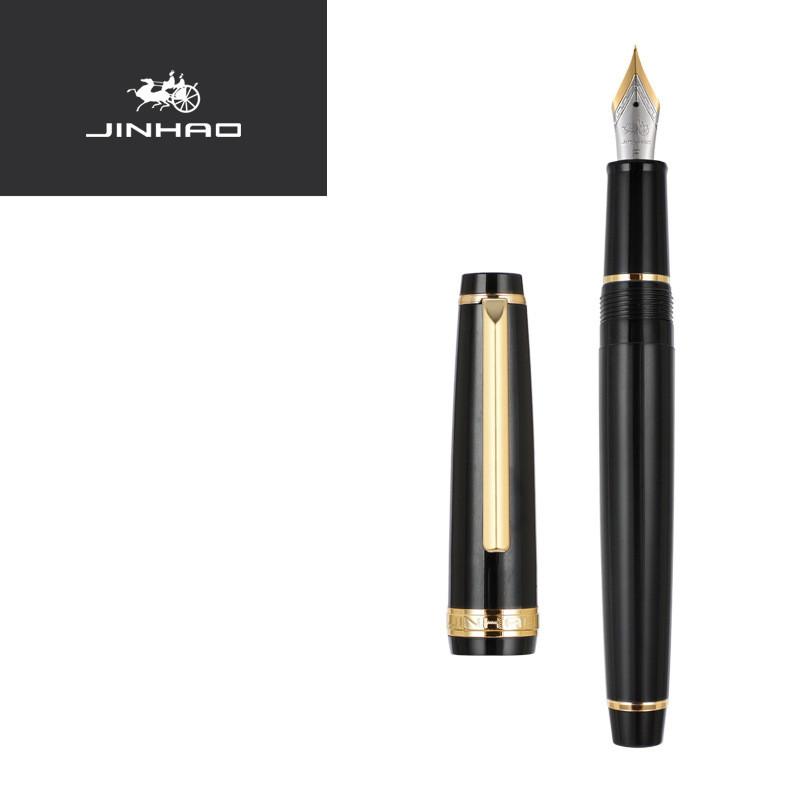Luxury Jinhao 82 Peacock Blue Fountain Pen Acrylic Pen Spin Golden EF F Nib Business Office School Supplies Writing Ink Pen
