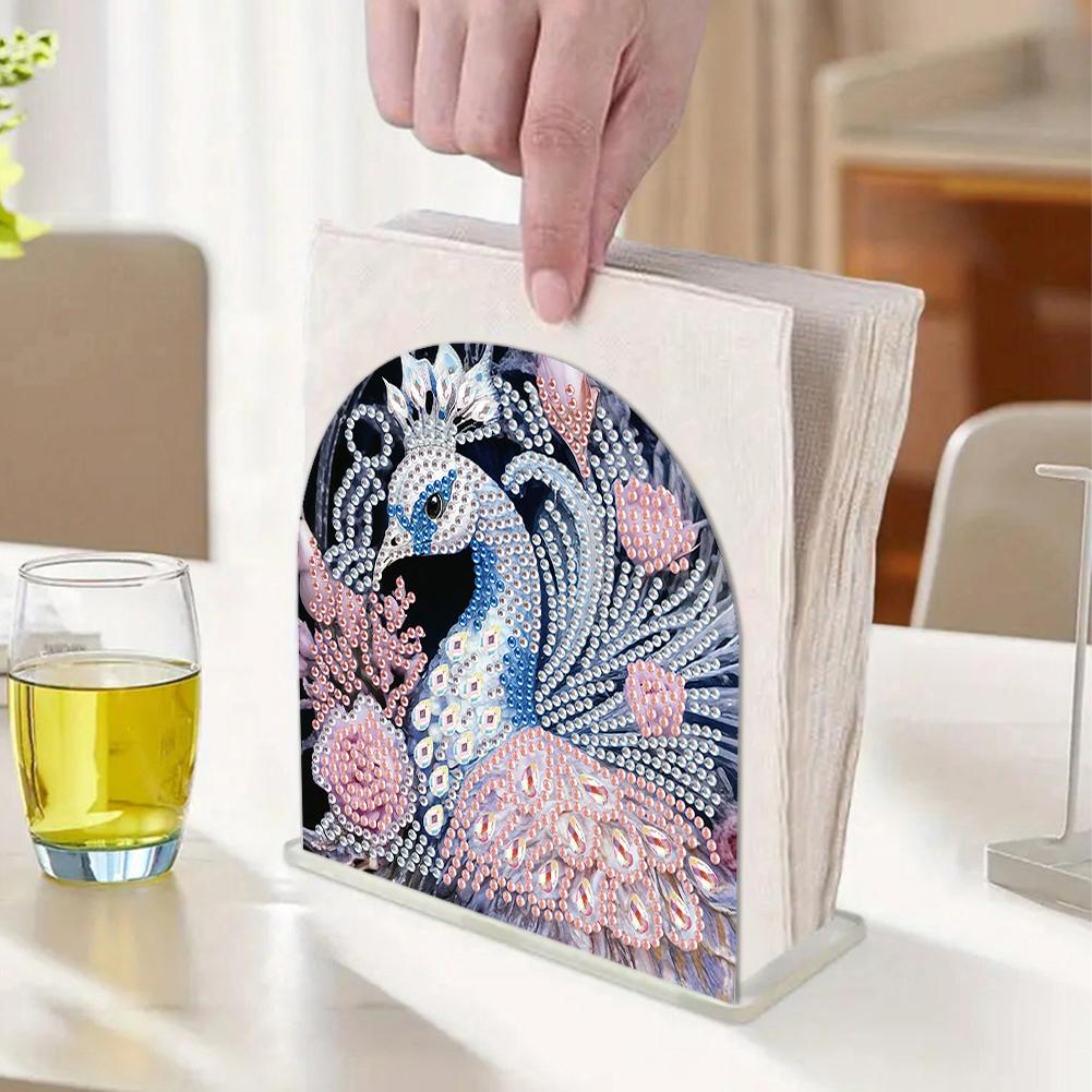 Acrylic Candle Diamond Painting Napkin Rack Decor Diamond Art Storage Rack 5D DIY Diamond Art Paper Storage Rack for Art Crafts
