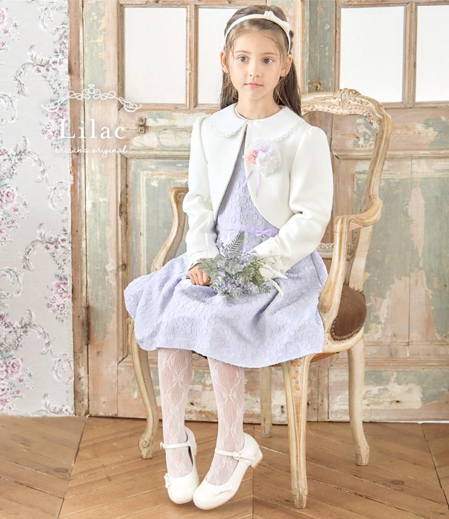 Suit for School Entrance Graduation Formal Angel set of bolero dress ribbon back 130cm [Arisana] Girls' Ceremony, Ceremony, Children's Clothing,