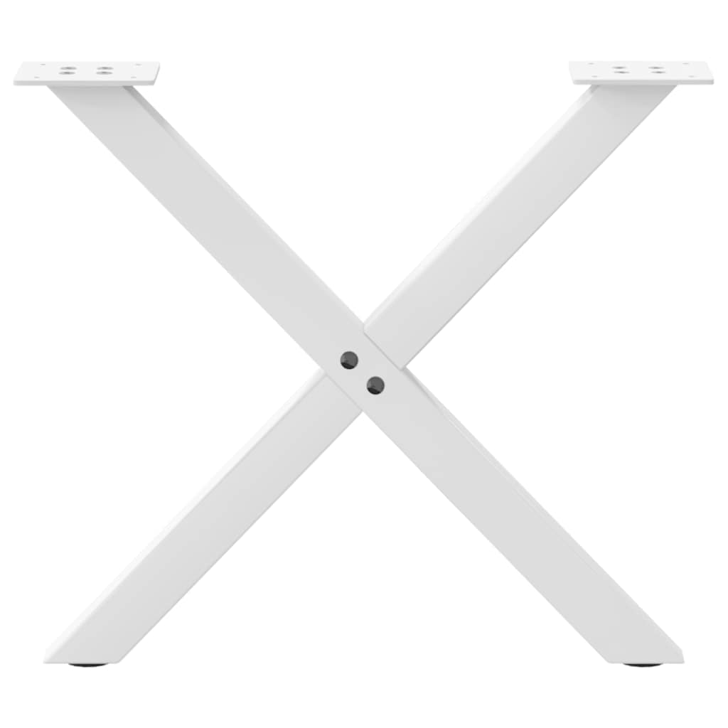 Vidaxl Nogi Do Stolika Kawowego, 2 Szt., Białe, 50X(42-43) Cm, Stal