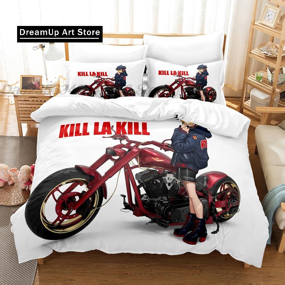 Fashion 3D Print Cartoons KILL La KILL Bedding Set Single Twin Full Queen King Size Bed Set Adult Kid Bedroom Duvet Cover Sets