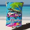 Funny Bear Riding Shark Beach Towel Cool Print Quick Dry Absorbent Towel for Teens Boys