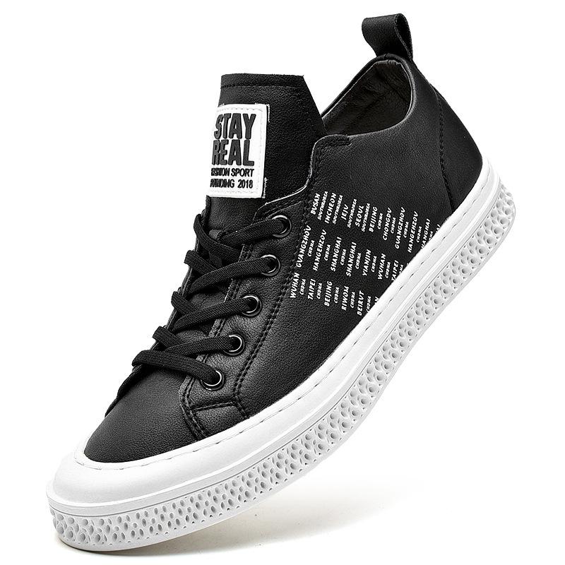 

Мужская обувь в британском стиле, белые туфли, мужская осенняя обувь, универсальная обувь на все времена года, художественные кожаные кроссовки 44 чёрный