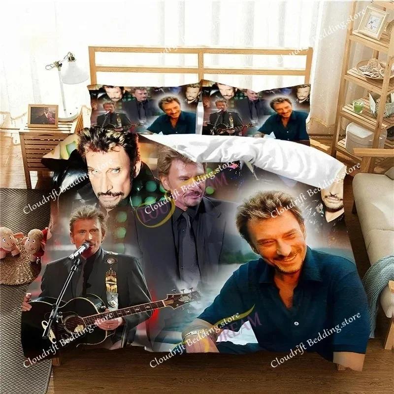 France Rock Singer J-Johnny H-Hallyday Bedding Set Single Twin Full Queen King Size Bed Set Aldult Kid Bedroom Duvet Cover Sets0