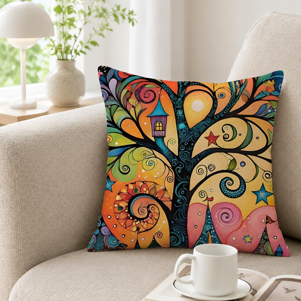 PNaive arts Cushion Cover Soft Washable Pillow Covers Suitable for Sofa Bed Travel Office Scenarios