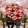 1pc Cherries Flowers Automatic Open/Close Umbrella Compact Folding Umbrella with 8-Rib Shaft for Women/Men, Elegant Birthday1249S