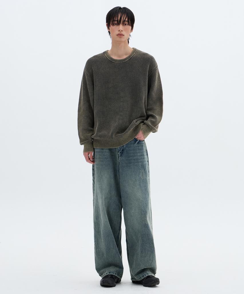 FILLUMINATE Washed Hazzi Round Knit - Beige