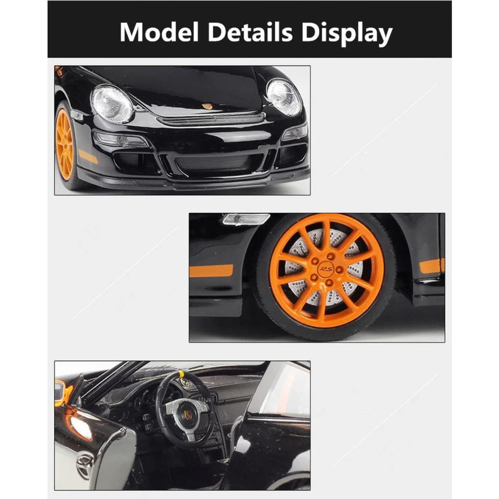 Welly 1/24 Porsche 911 GT3 RS Alloy Racing Car Model Diecast Metal Track Sports Car Vehicles Model High Simulation Kids Toy Gift