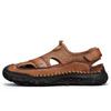 Herren Outdoor Freizeit Sandalen Atmungsaktives Mesh-Obermaterial Nahtdesign Wanderschuhe Bequeme Gummi-Slipper Sandalen Große Größe