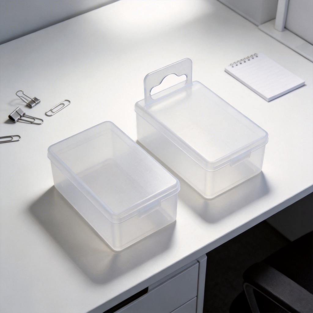 Rectangular Transparent Tool Box with Telescopic Feature for Drill Bit Storage
