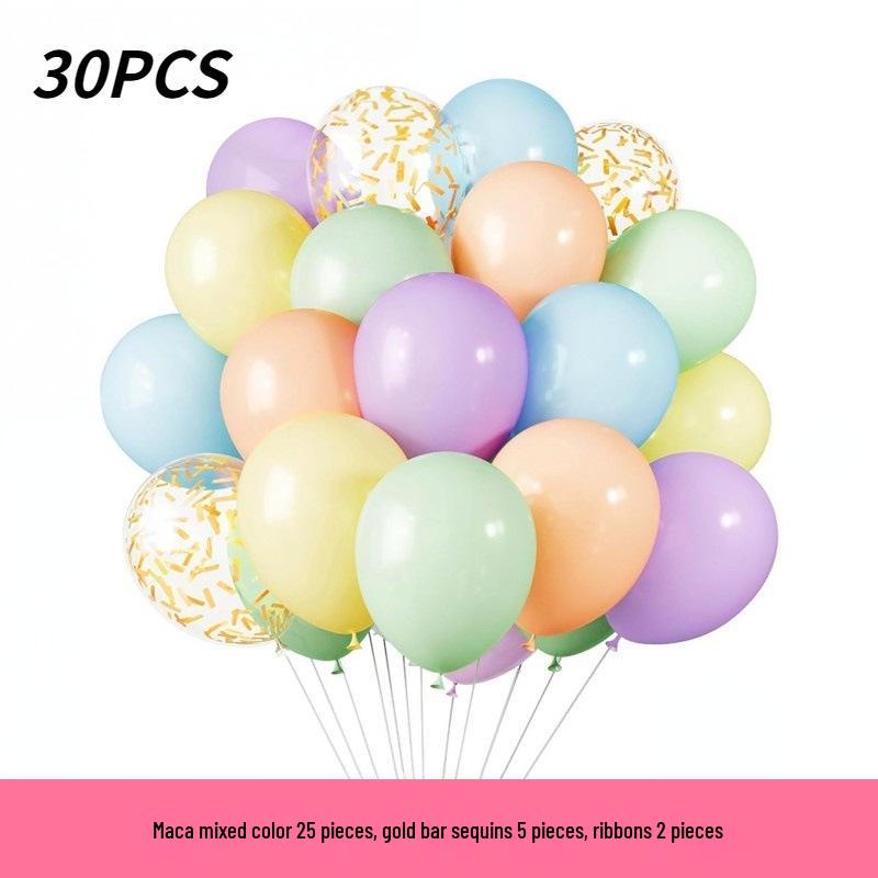 30-Piece 12-Inch Balloon Set for Birthday, Wedding, and Party Decorations