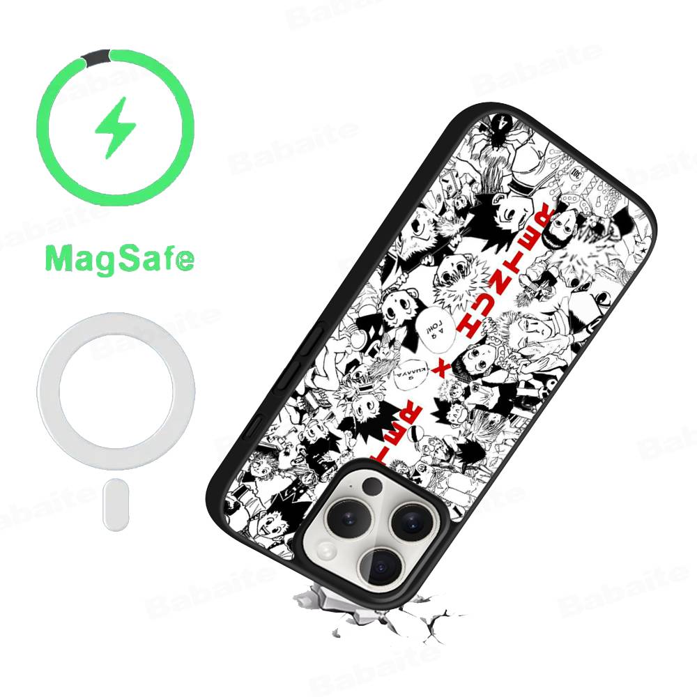 Classic Popular Anime H-Hunter X H-Hunter Game Phone Case Magnetic Case For IPhone 16 14 13 12 11 15 Pro Max Plus For Magsafe