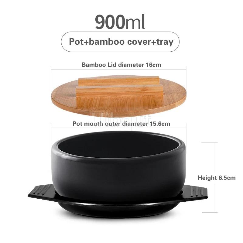 Korean Style Stone Pot Special for Rice Mixing Korean Commercial Little Pan Rice Small Casserole Small Ceramic Sand Pot Cookware