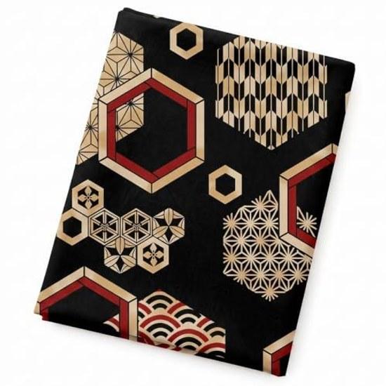 Kyoto Miyabi large furoshiki 110cm110cm nkp three widths cotton eco bag Japanese goods traditional pattern disaster preparedness