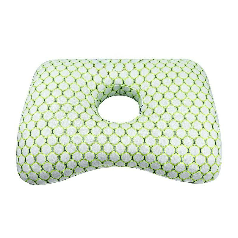 Pernă pentru Piercing Ureche cu Umplutură de Bumbac Pernă Respirabilă Ergonomică cu Orificiu pentru Ureche Pernă Portabilă Confortabilă pentru Cercei