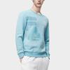 FILA Logo Print Knit Crewneck American Pullover Sweatshirt Men sweatshirt Matte-Blue F11M319214F-LB