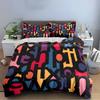 Colorful Alphabet Pattern Bedding Set Bedding set (1 duvet cover, 2 pillowcases, duvet not included)