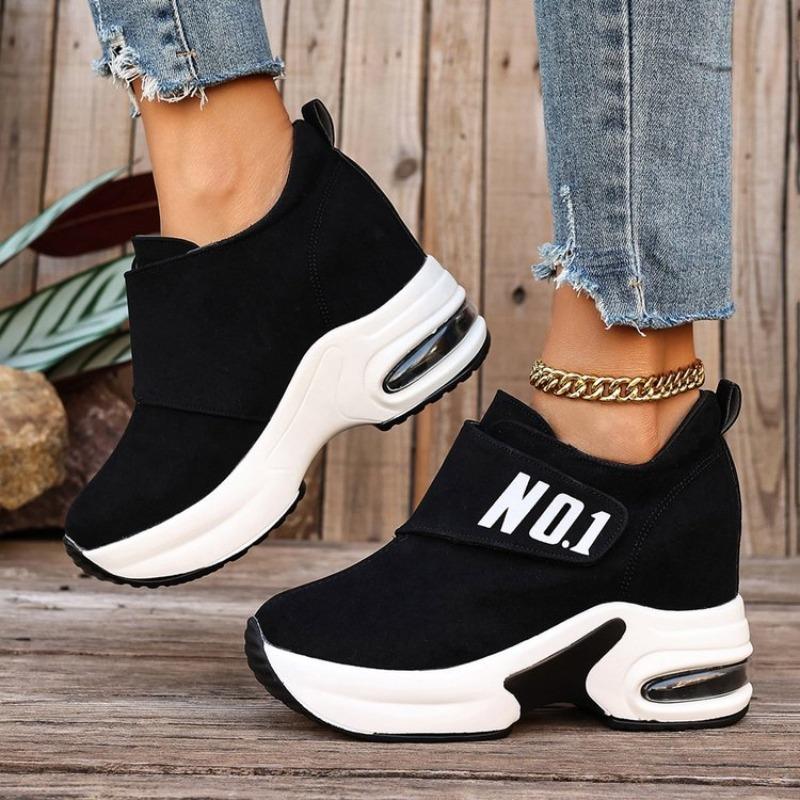Women's Platform Wedge Sneakers, Hidden Lift Casual Sport Shoes