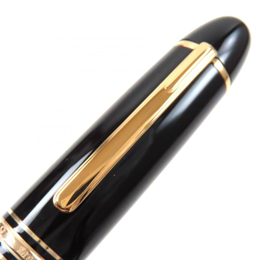 Great MONTBLANC fountain pen Meisterstck 149 white star Black gold 14K mens Used
