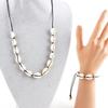 Trendy Handmade Shell Bracelet & Necklace Set for Women - European/American Holiday Style
