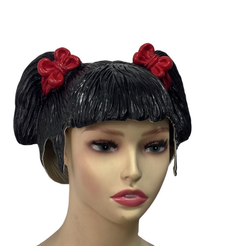 Halloween Latex Wig With Colorful Bobo Hairstyle For Cosplay And Costume Parties