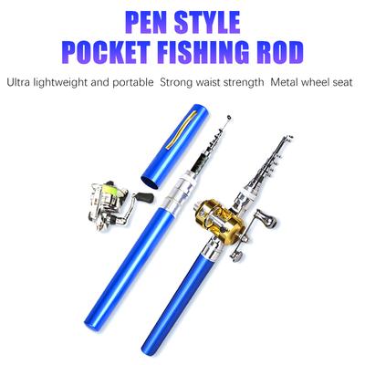Varas de Bolso Ultracurtas Varas de Pesca Steelhead Varas de Pesca Pequenas Micro Mini 1M 1.4M 1.6 Carretel de Tambor Pesca no Gelo