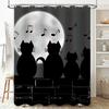 Colorful Love Heart Shower Curtain Waterproof Fabric Decor for Bathroom Set of Hooks Included
