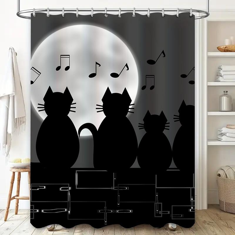 Colorful Love Heart Shower Curtain Waterproof Fabric Decor for Bathroom Set of Hooks Included