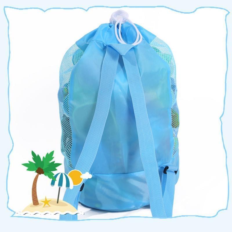 1Pc Foldable Beach Bag Sand Away Beach Mesh Toy Sea Shell Tote Kids Toy Storage Bag