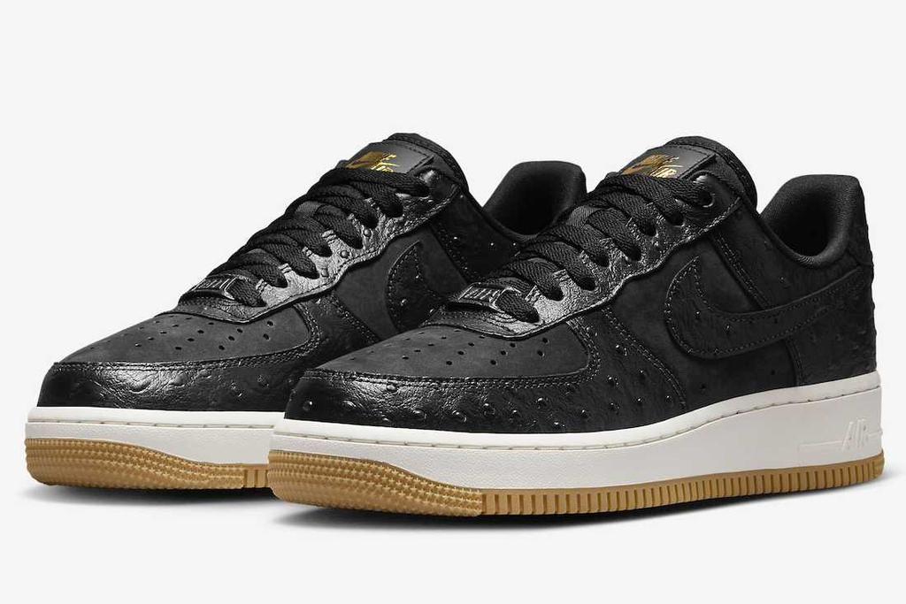DZ2708-002 Nike Air Force 1 Low Zwart Struisvogel (Vrouwen)